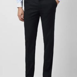 Peter England Navy Slim Fit Trousers-picture-29