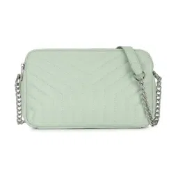 Fastrack Mint Green Quilted Medium Cross Body Bag-picture-8