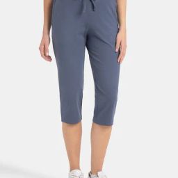 Jockey Mirage Blue Plain Capris-picture-47
