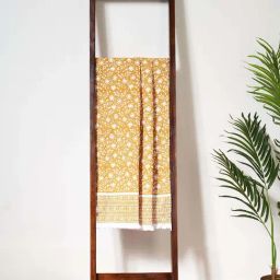 Living Scapes by Pantaloons Yellow Cotton 211 GSM Bath Towel-image-88