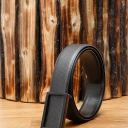Louis Stitch Black Textured Leather Formal Belt for Men-picture-47