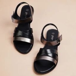 Ginger by Lifestyle Women's Black Ankle Strap Sandals-image-73
