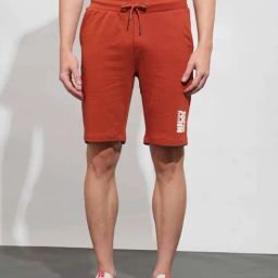 Being Human Rust Cotton Regular Fit Solid Shorts-13