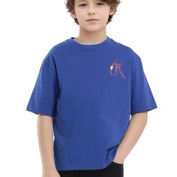 Rare Ones Boys Blue Cotton Graphic T-Shirt-picture-3
