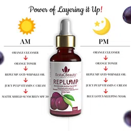 EcstaCBeauty Replump Facial Oil For Anti Wrinkle- 30 ml image 5