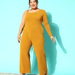 CURVE BY KASSUALLY Yellow Jumpsuit-image-43