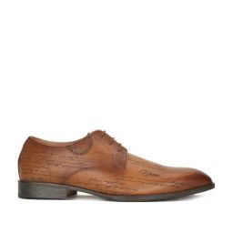 Ambassador by Bata Men's Tan Derby Shoes-image-6