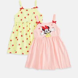 Pantaloons Baby Yellow & Peach Printed Dress (Pack Of 2)-image-59
