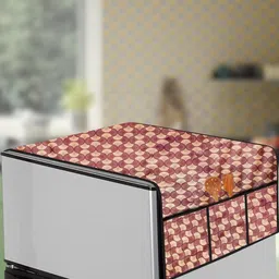 The Furnishing Tree Brown Plastic Refrigerator Cover-84