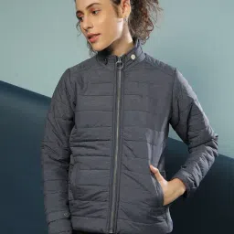 Campus Sutra Navy Regular Fit Bomber Jacket-image-80