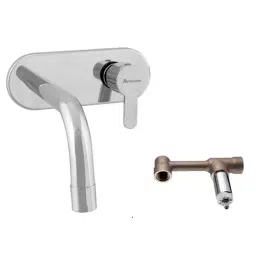 Parryware Claret Left Hand Side Lever Pillar Cock with Concealed Chrome, G5296A1+G2797A1 (Pack of 2 Piece)-10