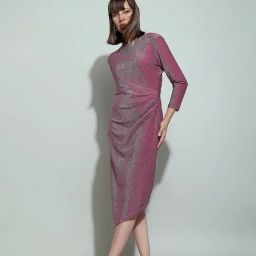 Vero Moda Pink Textured Midi Dress-image-39