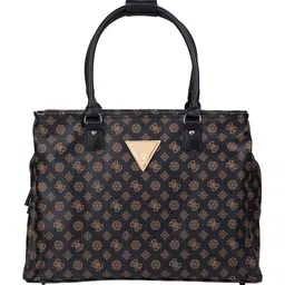 GUESS Brand Logo Printed Oversized Structured 18 Inch Laptop Handheld Bag-56