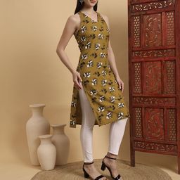Anouk Rustic Floral Printed Halter Neck Straight Kurta-36