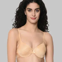 Da Intimo Beige Non Wired Non Padded T-Shirt Bra-27