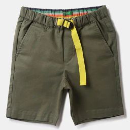 United Colors of Benetton Kids Olive Solid Shorts-image-88