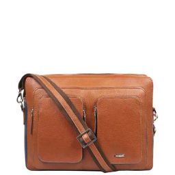 Hidesign Hipsters Vibes 04 Tan Leather Large Messenger Bag-image-44