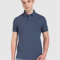 Tommy Hilfiger Men Brand Logo Polo Collar T-shirt-image-99
