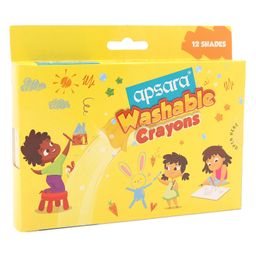 Apsara Washable Crayons 12 Crayons - Multicolour-15
