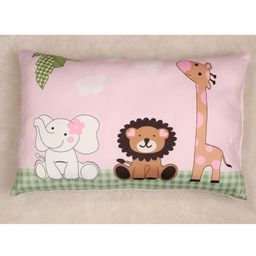 New Comers Infant Pillow with Super Soft Imported Fabric Animal & Cartoon Prints - Pink-picture-4