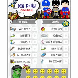 Doxbox Daily Responsibility Chart Superhero - Multicolor-image-38