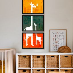 999Store Modern Art Kids Painting For Wall Decor - Cartoon Giraffe With Baby Giraffe-image-19
