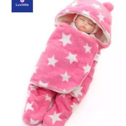 Luvlittle Baby 3-in-1 Fleece Hooded Baby Blanket Wrapper - Pink-image-99