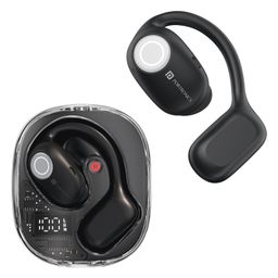 Portronics Harmonics Twins 30 Smart OWS Earbuds, 30Hrs Playtime, Bluetooth 5.3V, 16mm Dynamic Drivers, Low Latency, Touch Control(Black) POR-2631-12