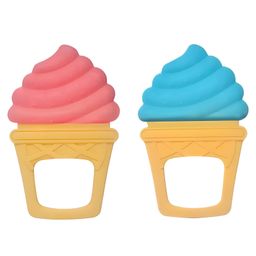 Cozy Vibes Ice-Cream Silicone Baby Teether Sensory Toys Bpa Free Food Grade Soft Teether Chew for Baby-Pack of 1-Color May Vary-12