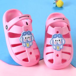 Cute Walk by Babyhug Clogs with Backstrap Closure & Bunny Applique - Pink-image-53