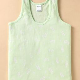 Taeko Single Jersey Knit Sleeveless Solid Colour Vest - Light Green-image-79