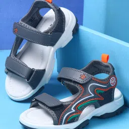 Cute Walk by Babyhug Velcro Closure Sandals with Fashion Text Print - Grey-picture-30