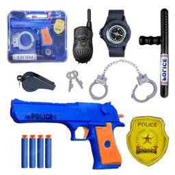 Fiddlerz Police Role Play Set for Kids with Toy Gun Handcuffs Badge Whistle and Accessories for Pretend Play for Boys and Girls Age 3+-image-6