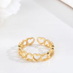 Zavya 925 Sterling Silver Gold-Plated Adjustable Finger Ring-picture-16