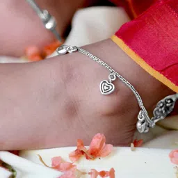 Raajraani Rhodium-Plated Anklet image 5