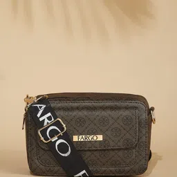 FARGO Printed PU Structured Sling Bag-image-91