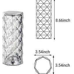 Chocozone 16 Color Changing Crystal Diamond Table Lamp - Multicolor image 5