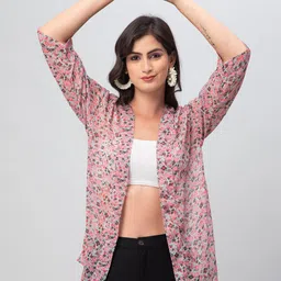 DEBONATELLA Printed Button Shrug-24