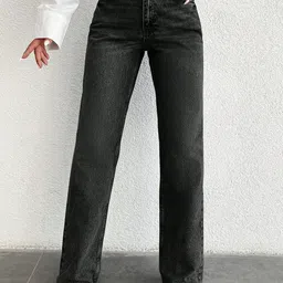 Glossia Women Comfort High-Rise Straight Fit Light Wash Stretchable Jeans-picture-26