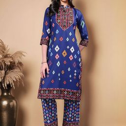 Anouk Rustic Women Geometric Printed Kurta with Trouser-picture-12
