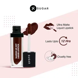 SUGAR Smudge Me Not Liquid Matte Lipstick with Vitamin E 4.5 ml - Toast Roast 42 image 5