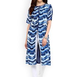Pannkh Blue Printed Midi Top-image-31