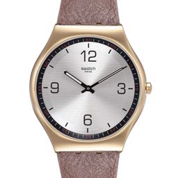 Swatch Unisex Silver-Toned Swiss Made Water Resistant Analogue Watch SS07G100-11