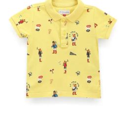 U.S. Polo Assn. Kids Yellow Printed Polo T-Shirt-picture-16
