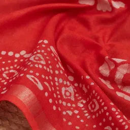 Soch Red Cotton Printed Dupatta image 4