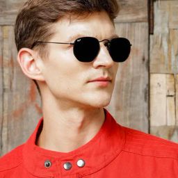 Resist Eyewear Black Hexagon UV Protection Unisex Sunglasses-47