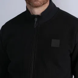Petrol Front-Open Mock Collar Sweatshirt image 2
