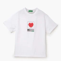 United Colors of Benetton Kids White Cotton Printed T-Shirt-image-47