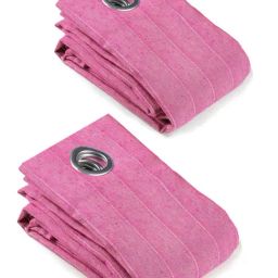 Saral Home Pink Cotton Plain Curtain-13