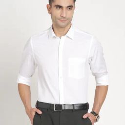 Turtle White Cotton Slim Fit Shirt-image-55